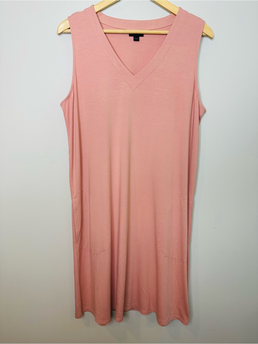 J. Jill Wearever Sleeveless A-line Knit Dress in Pink EUC Large